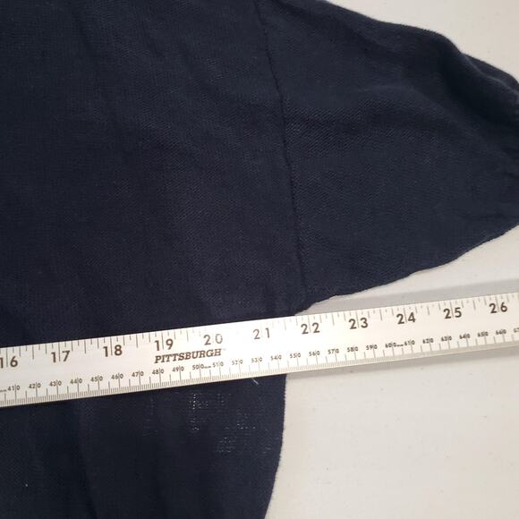 Banana Republic Sweater Womens Large Navy Linen Button Front Cardigan Dolman - Picture 5 of 8